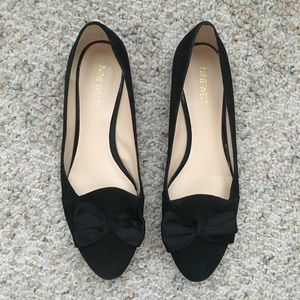 Nine West Black Flats with Bow